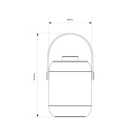 Brilliant - LED Dimbar bordslampa för utomhusbruk GEMMA LED/1,9W/5V IP44 vit