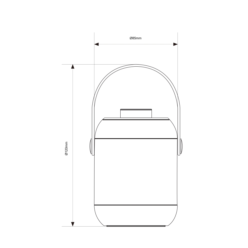 Brilliant - LED Dimbar bordslampa för utomhusbruk GEMMA LED/1,9W/5V IP44 vit