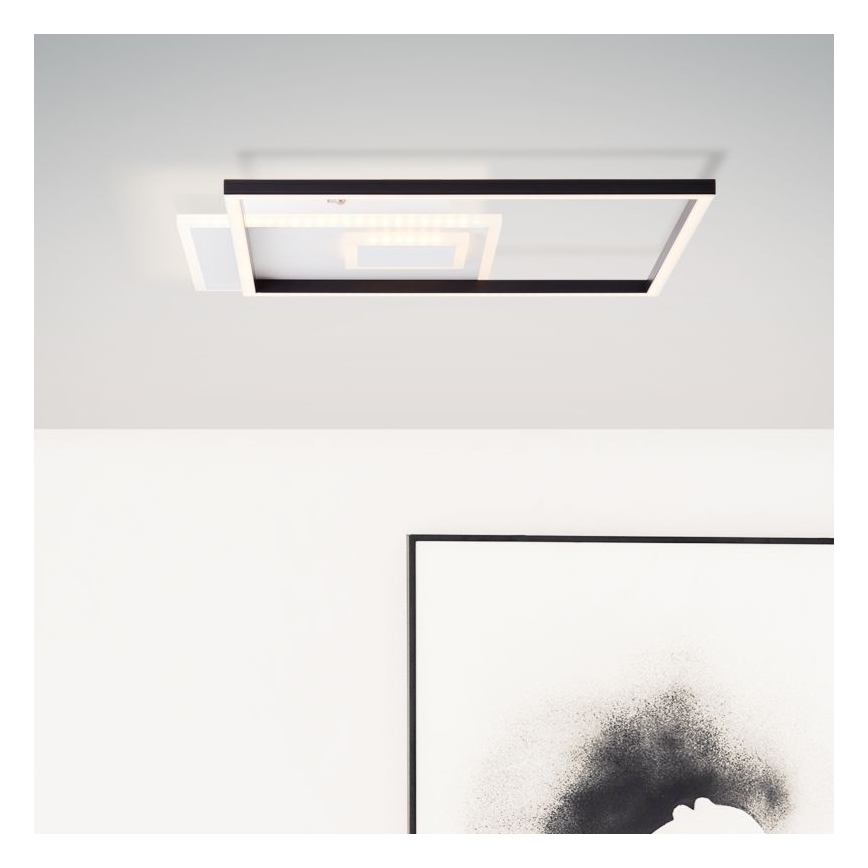 Brilliant - LED Dimbar taklampa IORGO LED/40W/230V 3000K 43,5x43,5 cm vit/svart