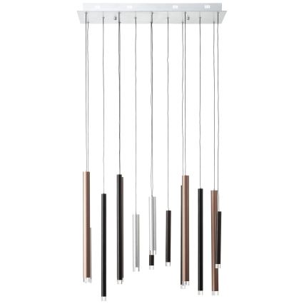 Brilliant - LED-pendel med dimmer på vajer CEMBALO LED/60W/230V matt krom/svart/brun