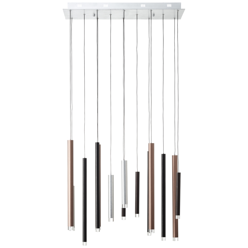 Brilliant - LED-pendel med dimmer på vajer CEMBALO LED/60W/230V matt krom/svart/brun