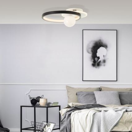 Brilliant - LED Dimbar taklampa ATLANTA LED/24W/230V svart/vit