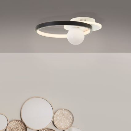 Brilliant - LED Dimbar taklampa ATLANTA LED/24W/230V svart/vit