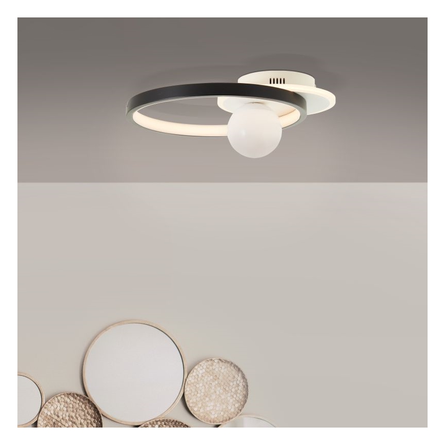 Brilliant - LED Dimbar taklampa ATLANTA LED/24W/230V svart/vit