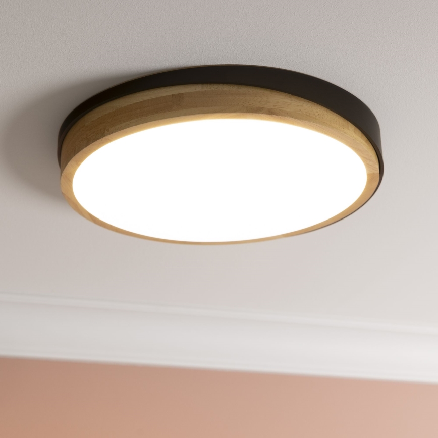 Brilliant - LED Dimbar taklampa BAARLO LED/24W/230V diameter 35 cm svart/gummifikon - FSC certifierade