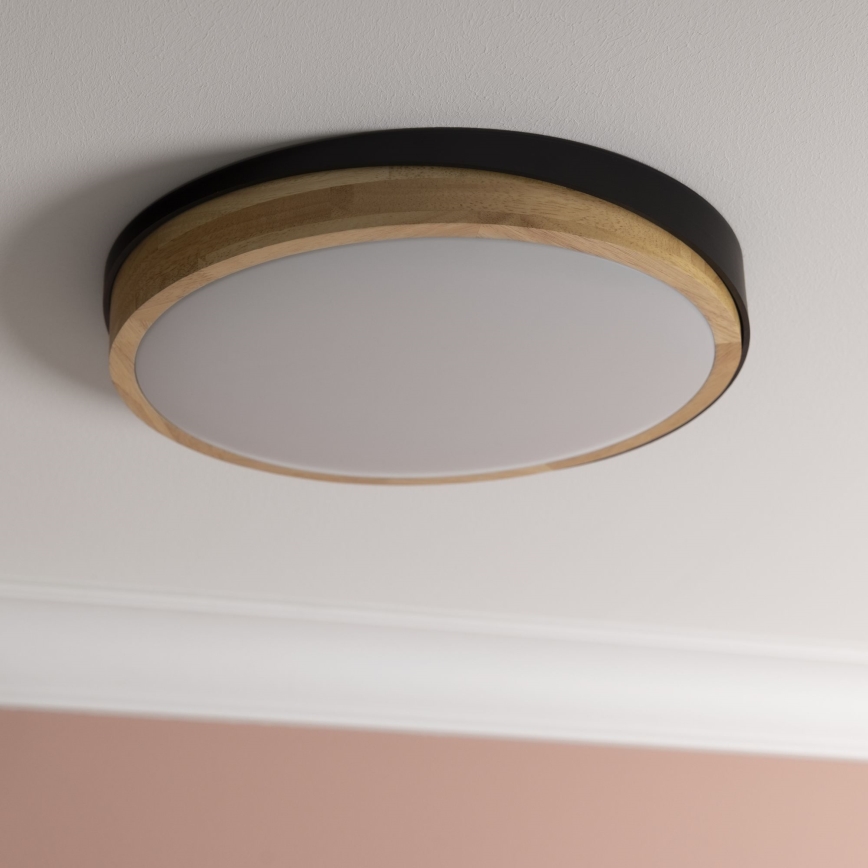 Brilliant - LED Dimbar taklampa BAARLO LED/24W/230V diameter 35 cm svart/gummifikon - FSC certifierade