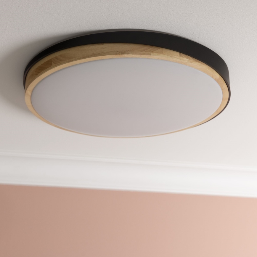 Brilliant - LED Dimbar taklampa BAARLO LED/36W/230V 3000-6500K diameter 50 cm svart/gummifikon + fjärrkontroll - FSC certifierade