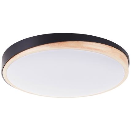 Brilliant - LED Dimbar taklampa BAARLO LED/36W/230V 3000-6500K diameter 50 cm svart/gummifikon + fjärrkontroll - FSC certifierade