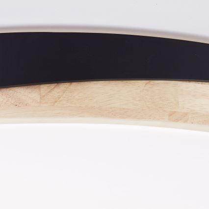 Brilliant - LED Dimbar taklampa BAARLO LED/36W/230V 3000-6500K diameter 50 cm svart/gummifikon + fjärrkontroll - FSC certifierade