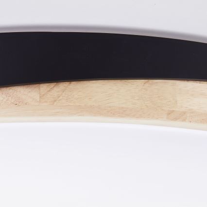 Brilliant - LED Dimbar taklampa BAARLO LED/36W/230V 3000-6500K diameter 50 cm svart/gummifikon + fjärrkontroll - FSC certifierade