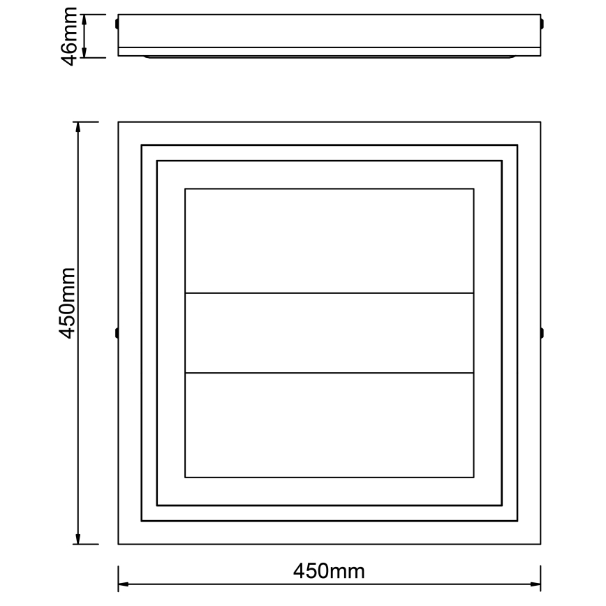 Brilliant - LED Dimbar taklampa RHEA LED/24W/230V 3000K 45x45 cm - FSC certifierade
