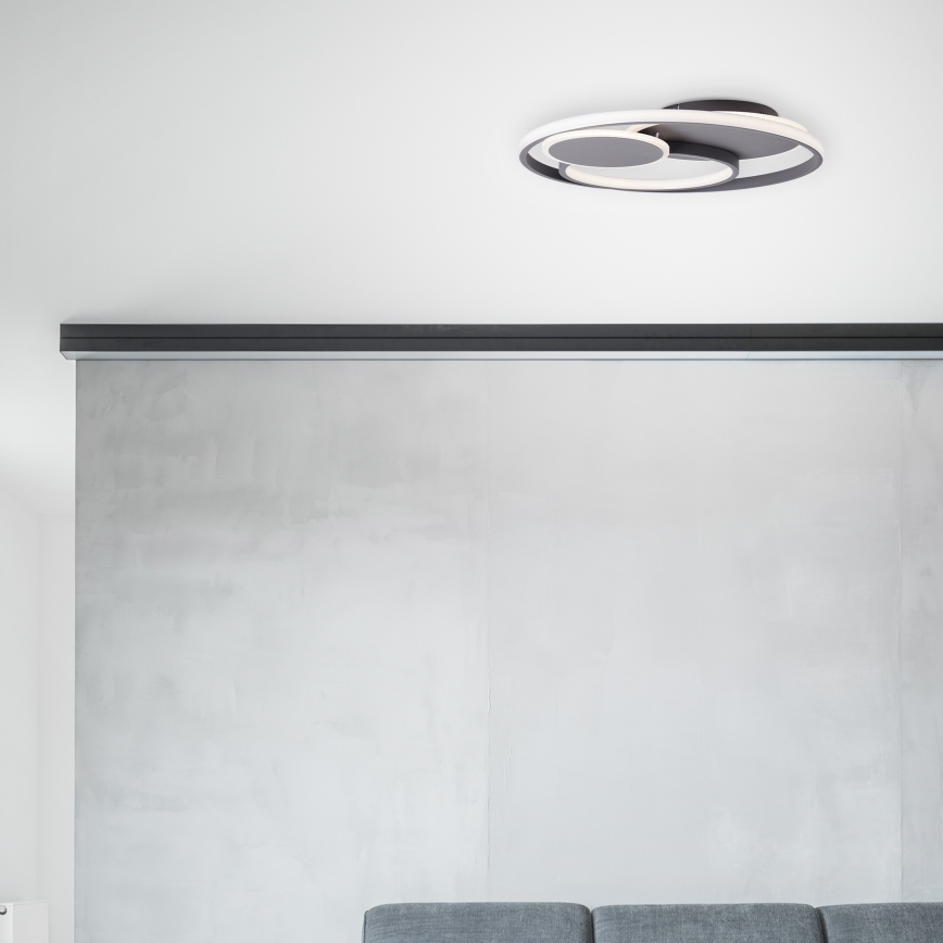Brilliant - LED Dimbar taklampa RUNDA LED/50W/230V 3000-6500K svart + fjärrkontroll