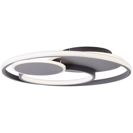 Brilliant - LED Dimbar taklampa RUNDA LED/50W/230V 3000-6500K svart + fjärrkontroll