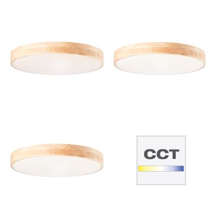 Brilliant - LED dimbar taklampa SLIMLINE LED/60W/230V 3000-6500K Ø 45 cm gummiträ, inkl. fjärrkontroll