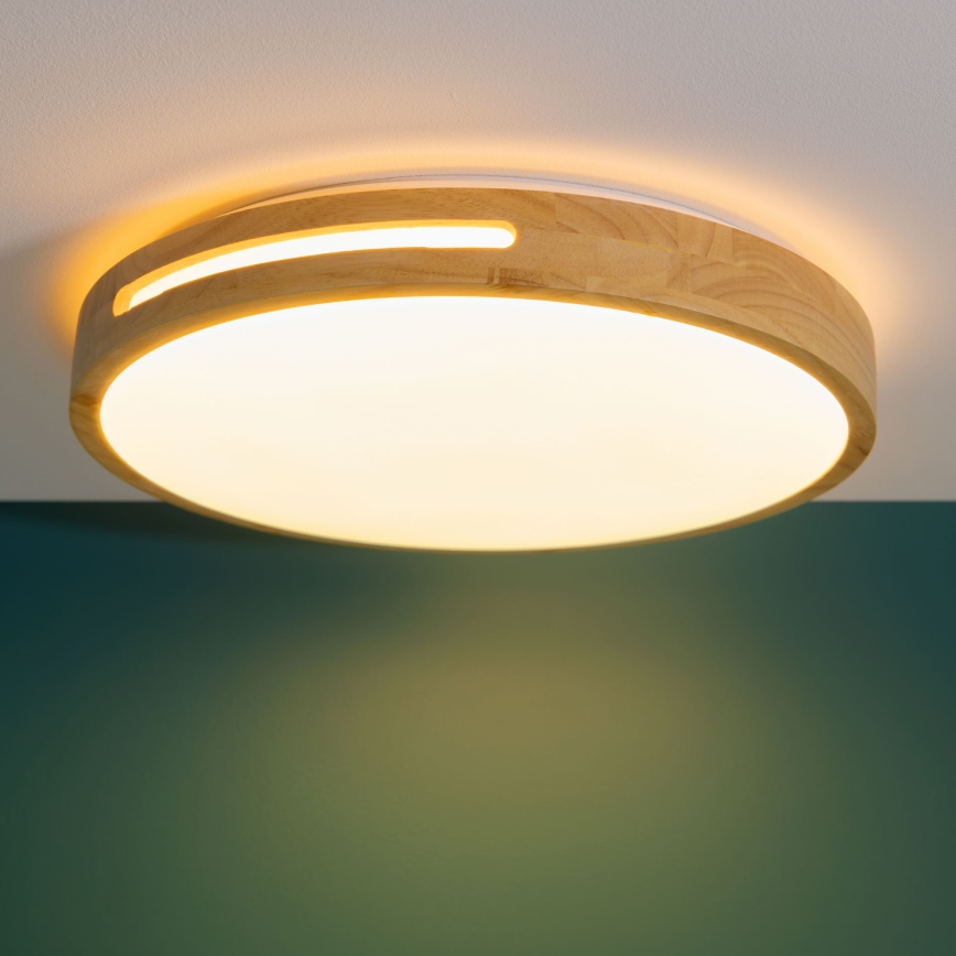 Brilliant - LED Dimbar taklampa WOODBURY LED/24W/230V diameter 39 cm gummifikon - FSC certifierade