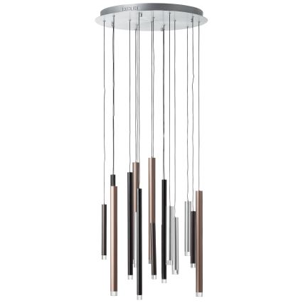 Brilliant - LED dimbar pendellampa på kabel CEMBALO LED/70W/230V matt krom/svart/brun