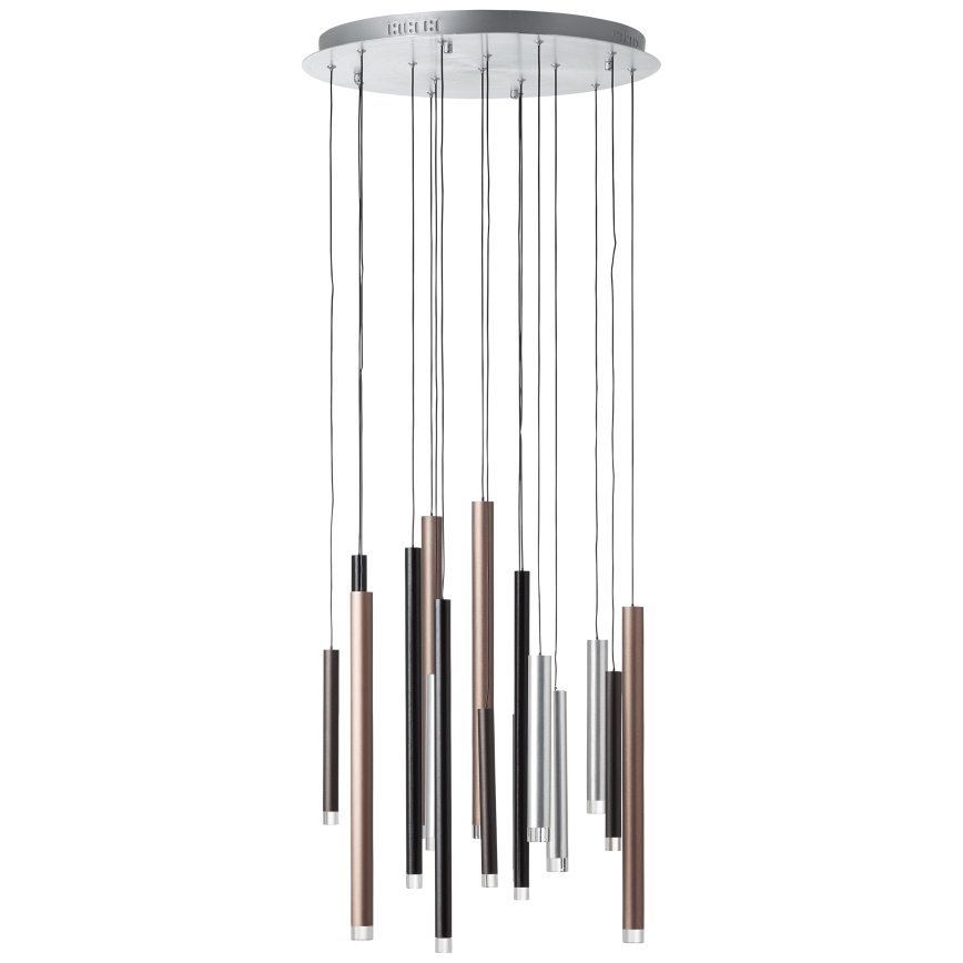 Brilliant - LED dimbar pendellampa på kabel CEMBALO LED/70W/230V matt krom/svart/brun