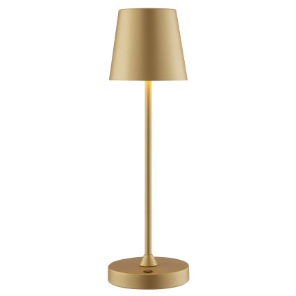 Brilliant - Dimbar uppladdningsbar beröringsstyrd utomhusbordslampa ELORA LED/2,5W/5V 2700K 2600 mAh IP44 guld
