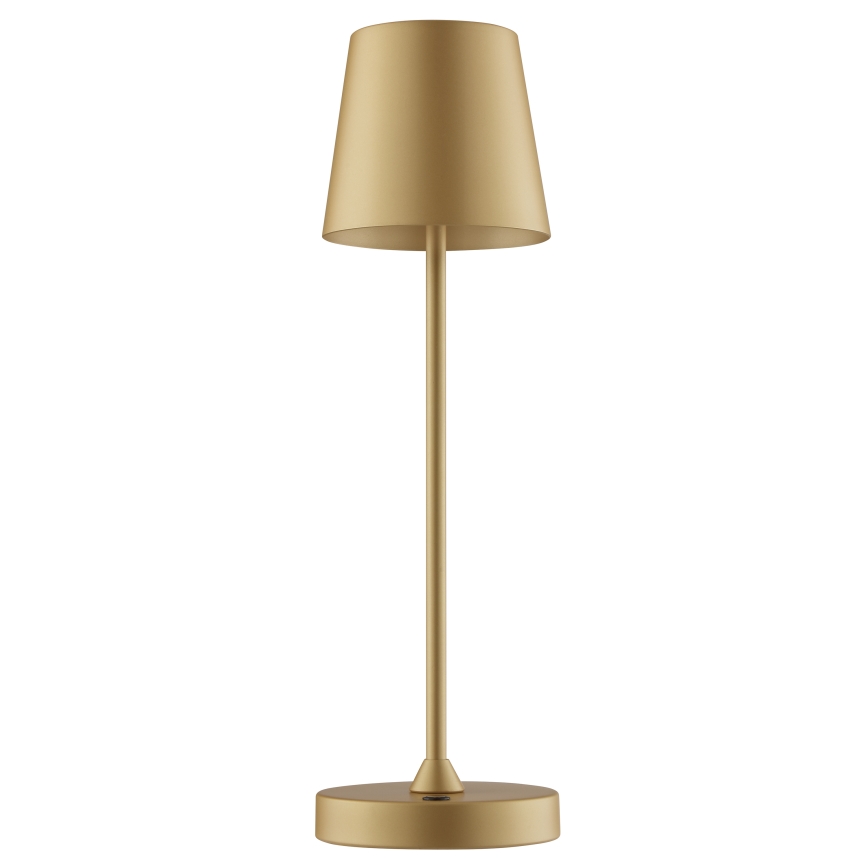 Brilliant - Dimbar uppladdningsbar beröringsstyrd utomhusbordslampa ELORA LED/2,5W/5V 2700K 2600 mAh IP44 guld