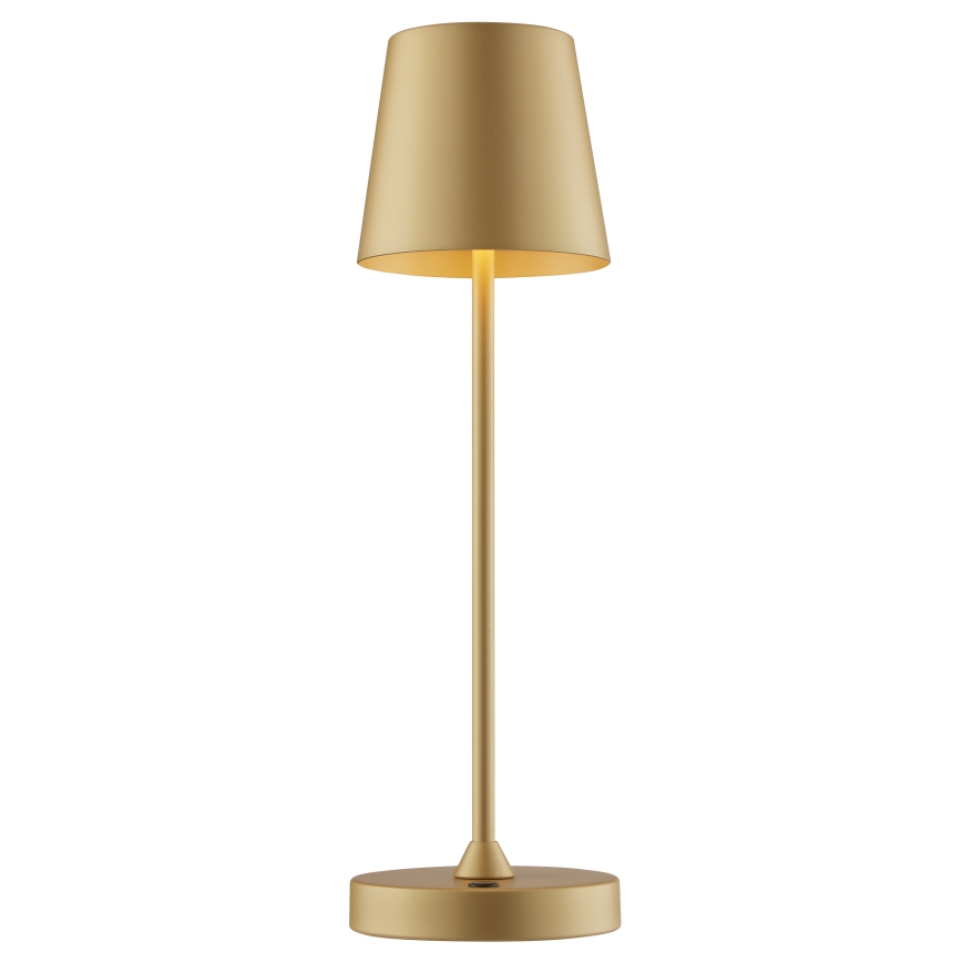 Brilliant - Dimbar uppladdningsbar beröringsstyrd utomhusbordslampa ELORA LED/2,5W/5V 2700K 2600 mAh IP44 guld