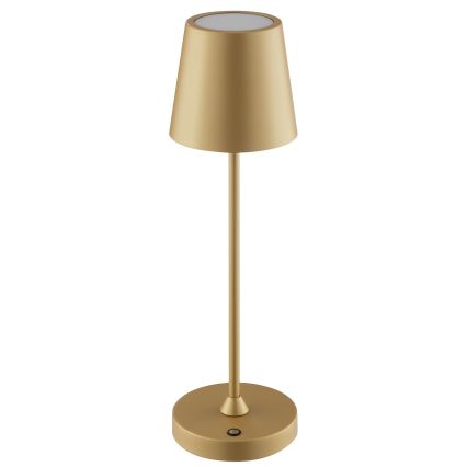 Brilliant - Dimbar uppladdningsbar beröringsstyrd utomhusbordslampa ELORA LED/2,5W/5V 2700K 2600 mAh IP44 guld