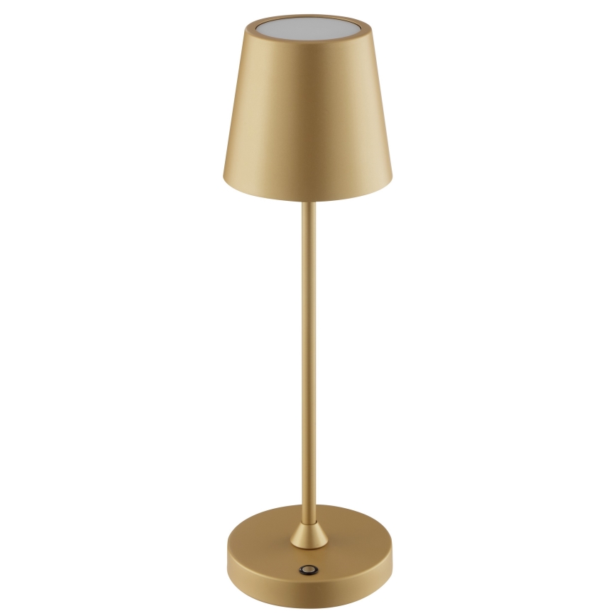 Brilliant - Dimbar uppladdningsbar beröringsstyrd utomhusbordslampa ELORA LED/2,5W/5V 2700K 2600 mAh IP44 guld