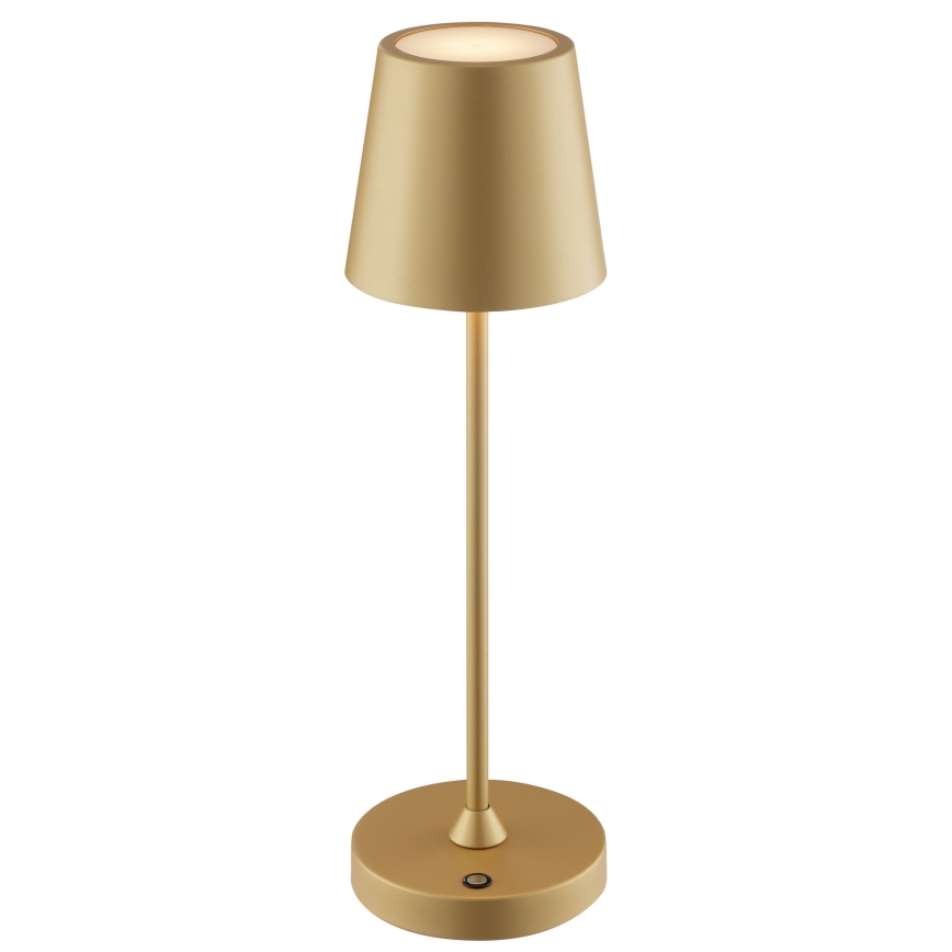 Brilliant - Dimbar uppladdningsbar beröringsstyrd utomhusbordslampa ELORA LED/2,5W/5V 2700K 2600 mAh IP44 guld
