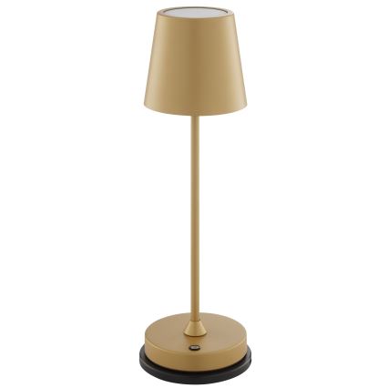 Brilliant - Dimbar uppladdningsbar beröringsstyrd utomhusbordslampa ELORA LED/2,5W/5V 2700K 2600 mAh IP44 guld