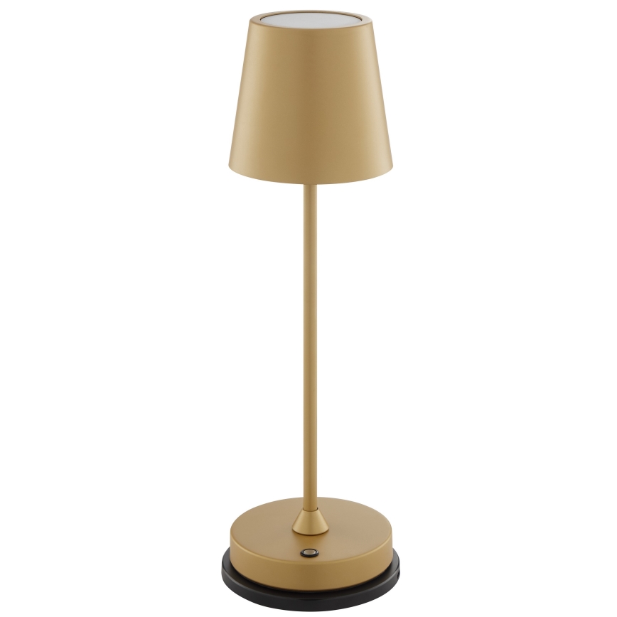Brilliant - Dimbar uppladdningsbar beröringsstyrd utomhusbordslampa ELORA LED/2,5W/5V 2700K 2600 mAh IP44 guld
