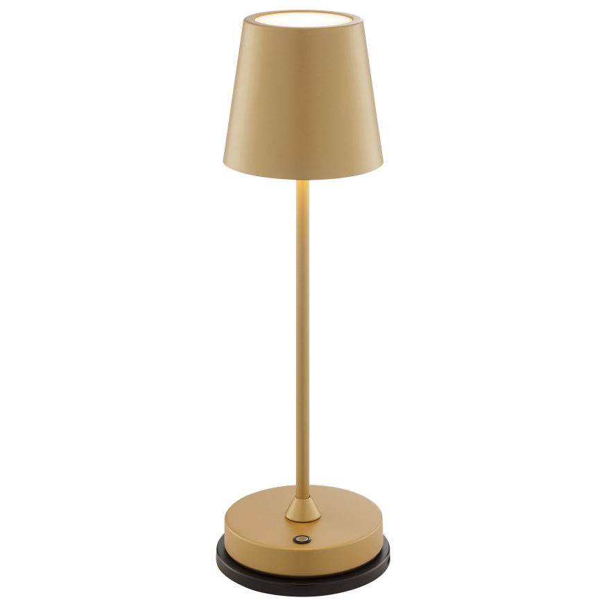 Brilliant - Dimbar uppladdningsbar beröringsstyrd utomhusbordslampa ELORA LED/2,5W/5V 2700K 2600 mAh IP44 guld