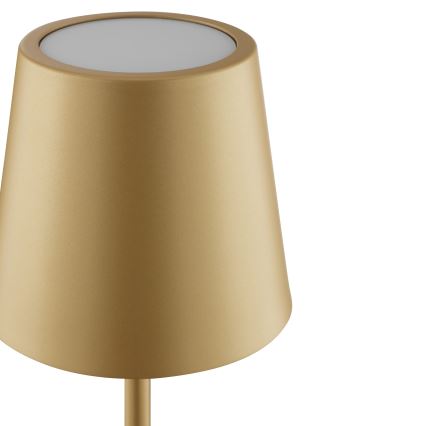 Brilliant - Dimbar uppladdningsbar beröringsstyrd utomhusbordslampa ELORA LED/2,5W/5V 2700K 2600 mAh IP44 guld