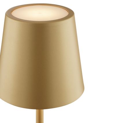 Brilliant - Dimbar uppladdningsbar beröringsstyrd utomhusbordslampa ELORA LED/2,5W/5V 2700K 2600 mAh IP44 guld