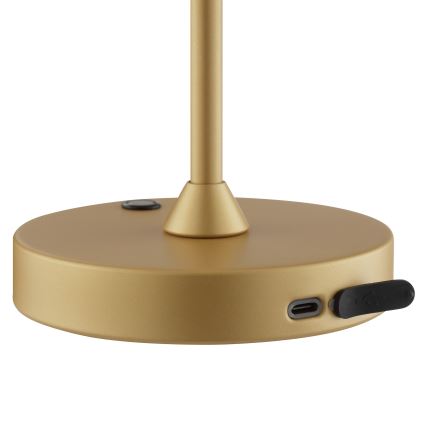 Brilliant - Dimbar uppladdningsbar beröringsstyrd utomhusbordslampa ELORA LED/2,5W/5V 2700K 2600 mAh IP44 guld