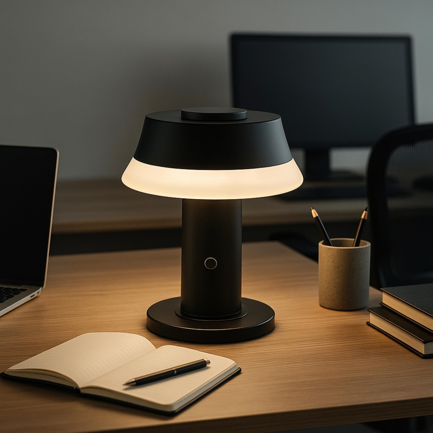 Brilliant - LED dimbar uppladdningsbar touchstyrd bordslampa KINICH LED/2,5W/5V 2700K 2600 mAh svart