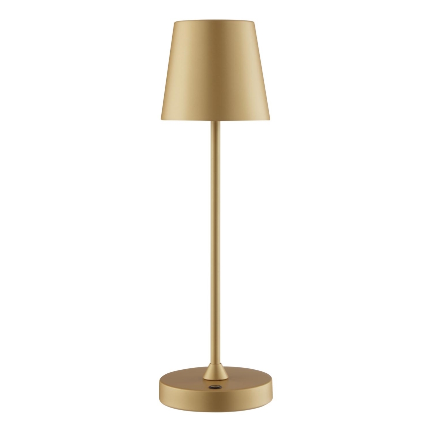 Brilliant - LED dimbar uppladdningsbar beröringsstyrd utomhusbordslampa ELORA LED/2,5W/5V 2700K 2600 mAh IP44 guld