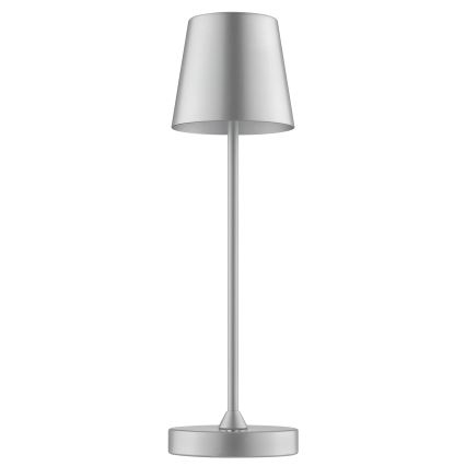 Brilliant - Dimbar, uppladdningsbar, touchstyrd utomhusbordslampa ELORA LED/2,5W/5V 2700K 2600 mAh IP44 silver