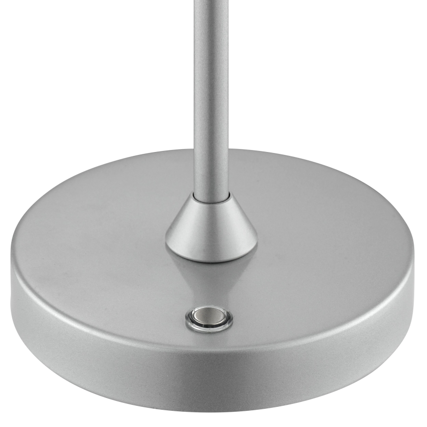 Brilliant - Dimbar, uppladdningsbar, touchstyrd utomhusbordslampa ELORA LED/2,5W/5V 2700K 2600 mAh IP44 silver