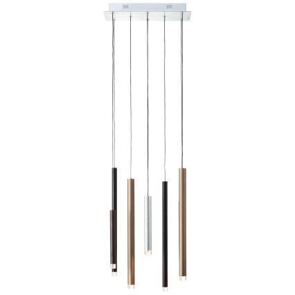 Brilliant - LED-dimmbar pendellampa med vajer CEMBALO LED/32W/230V matt krom/svart/brun