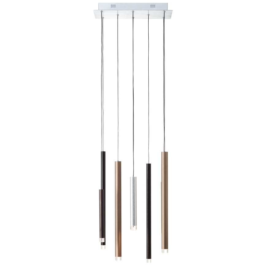 Brilliant - LED-dimmbar pendellampa med vajer CEMBALO LED/32W/230V matt krom/svart/brun