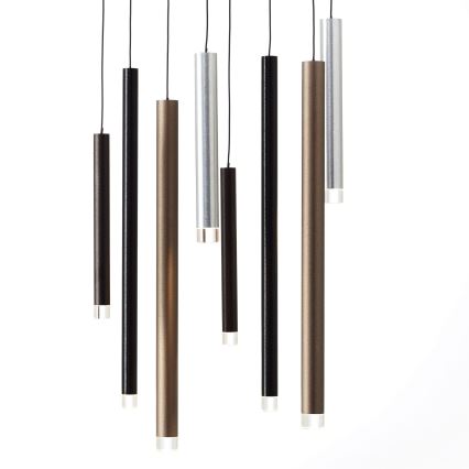 Brilliant - LED-dimmbar pendellampa med vajer CEMBALO LED/32W/230V matt krom/svart/brun