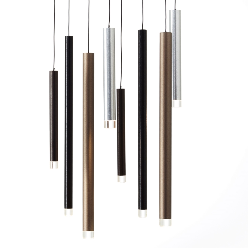 Brilliant - LED-dimmbar pendellampa med vajer CEMBALO LED/32W/230V matt krom/svart/brun
