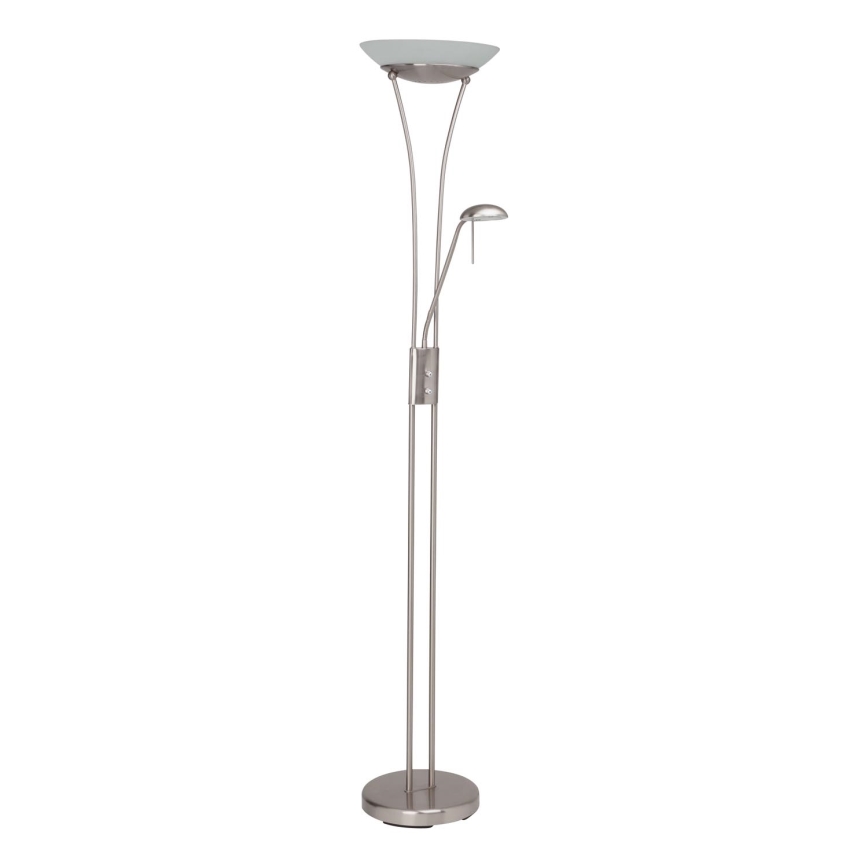 Brilliant - LED-dimmbar golvlampa FINN 2xLED/13W/230V mattkrom