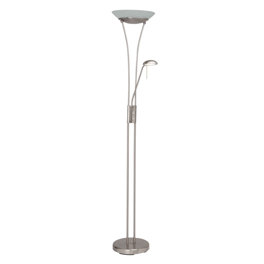 Brilliant - LED-dimmbar golvlampa FINN 2xLED/13W/230V mattkrom