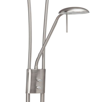 Brilliant - LED-dimmbar golvlampa FINN 2xLED/13W/230V mattkrom