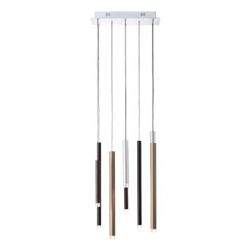 Brilliant - LED-dimmbar pendellampa med vajer CEMBALO LED/32W/230V matt krom/svart/brun
