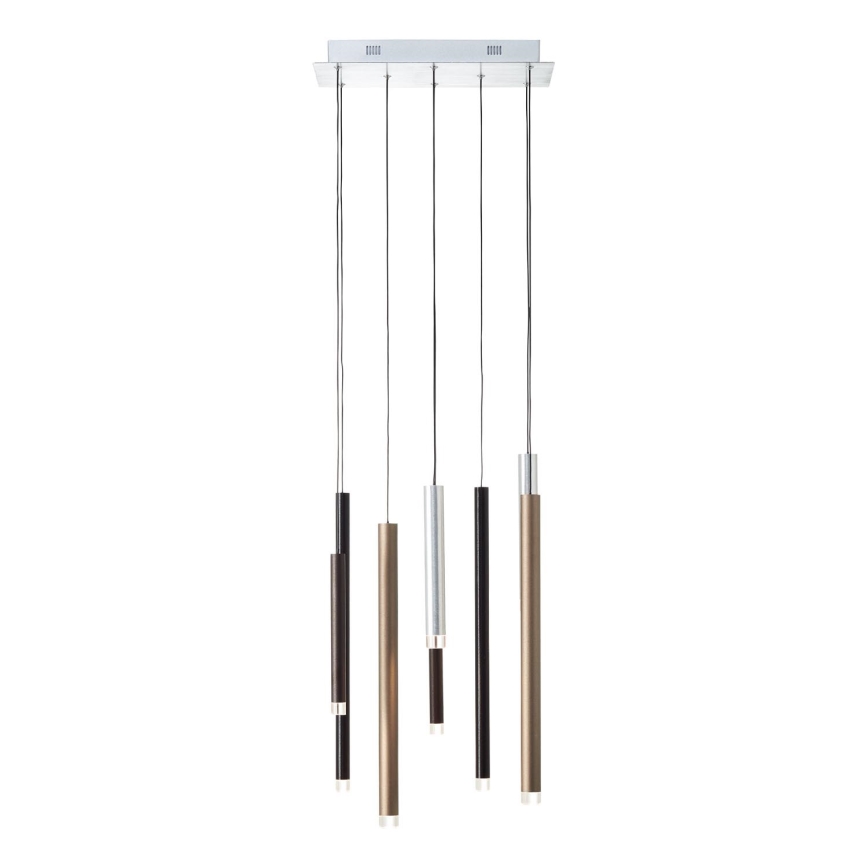 Brilliant - LED-dimmbar pendellampa med vajer CEMBALO LED/32W/230V matt krom/svart/brun