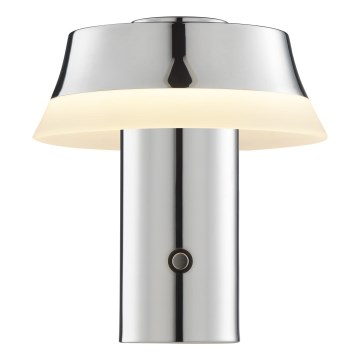 Brilliant - LED-dimmbar, uppladdningsbar, beröringsstyrd bordslampa KINICH LED/2,5W/5V 2700K 2600 mAh, blank krom