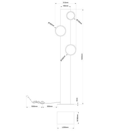 Brilliant - LED golvlampa CHEESY LED/20W/230V tall - FSC certifierade
