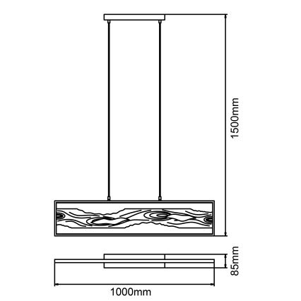 Brilliant - LED ljuskrona med textilsladd CHAUMONT LED/20W/230V tall
