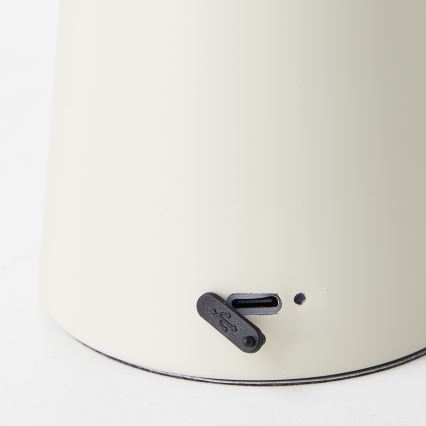 Brilliant - LED ljusreglerad bordslampa touch MUFFIN LED/3W/5V USB IP44 grädde